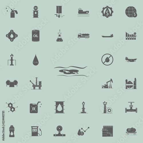 Puddle of oil slick spill icon. Oil icons universal set for web and mobile