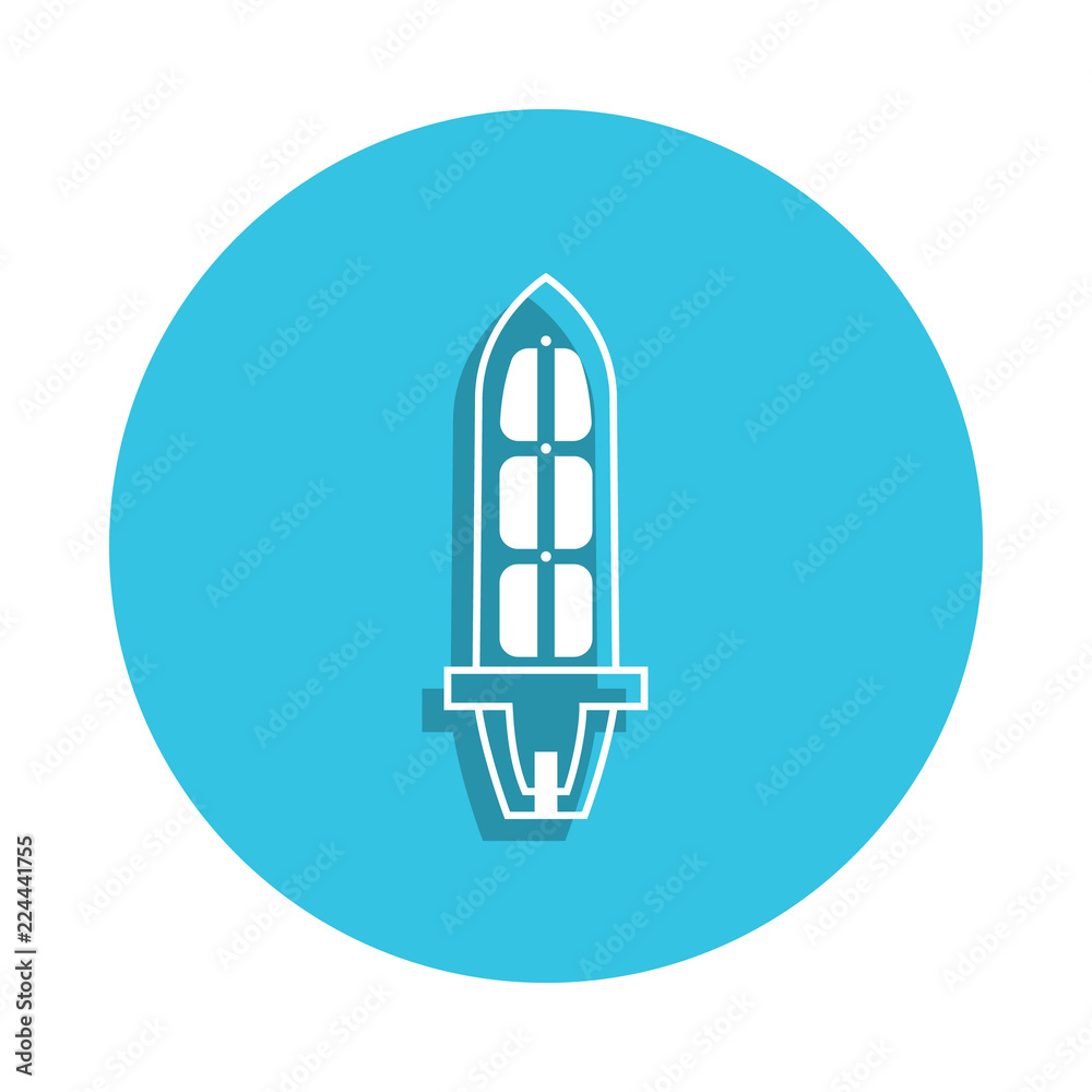 gas tanker icon in badge style. One of Ships collection icon can be used for UI, UX
