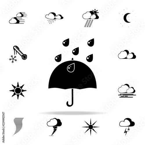 umbrella and rain sign icon. Weather icons universal set for web and mobile