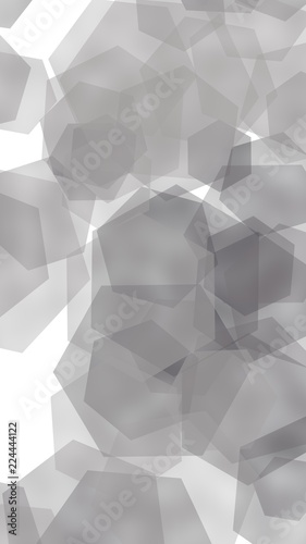 Fototapeta Naklejka Na Ścianę i Meble -  Multicolored translucent hexagons on white background. Vertical image orientation. 3D illustration
