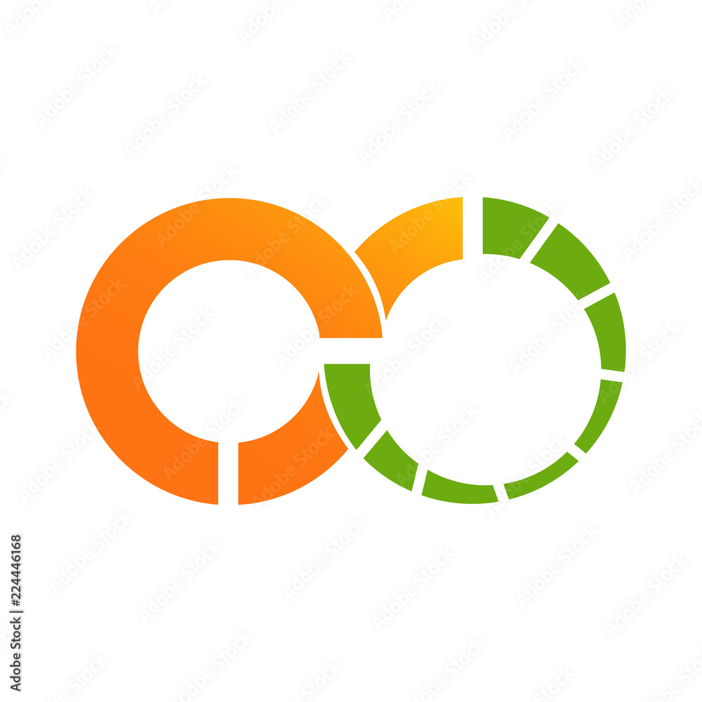 Circle Orange infinity Datas Logo Circle Orange infinity Datas Logo