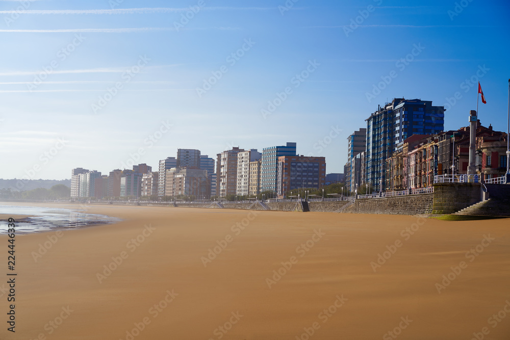 Gijon playa San Lorenzo beach Asturias Spain