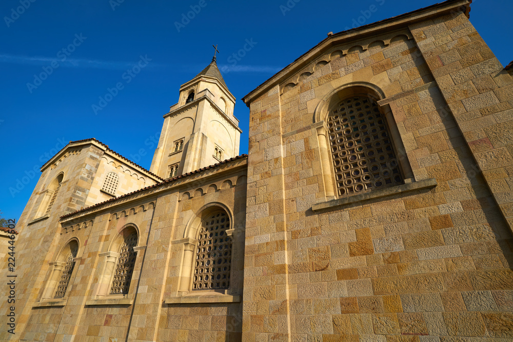 Fototapeta premium Gijon San Pedro church Asturias Spain