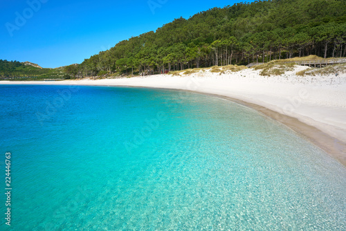 Islas Cies islands beach turquoise near Vigo Galicia