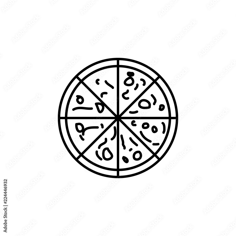 pizza icon. Element of fast food for mobile concept and web apps icon. Thin line icon for website design and development, app development pizza icon. Element of fast food for mobile concept and web apps icon. Thin line icon for website design and development, app development