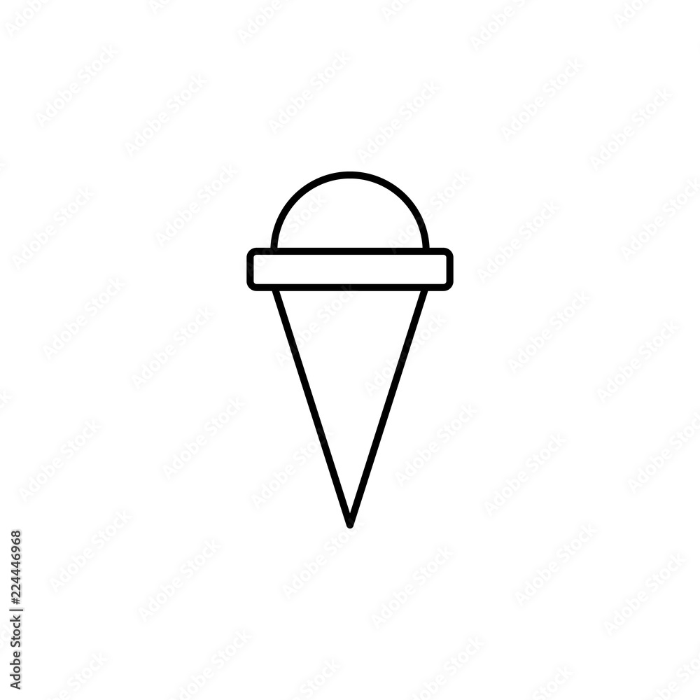 ice-cream in horn icon. Element of fast food for mobile concept and web apps icon. Thin line icon for website design and development, app development ice-cream in horn icon. Element of fast food for mobile concept and web apps icon. Thin line icon for website design and development, app development