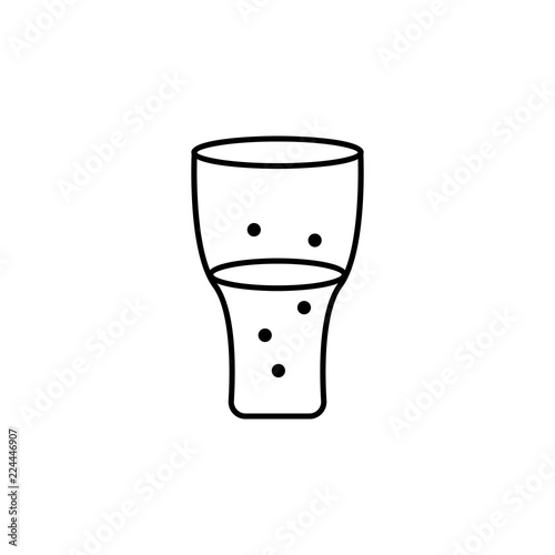 carbonated juice in glass icon. Element of fast food for mobile concept and web apps icon. Thin line icon for website design and development, app development
