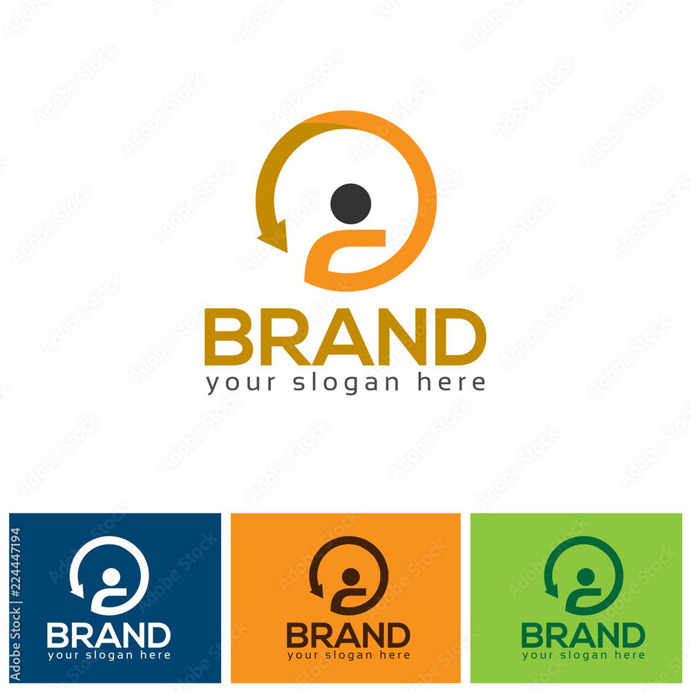 Obraz premium Human Logo Design Vector, flat design