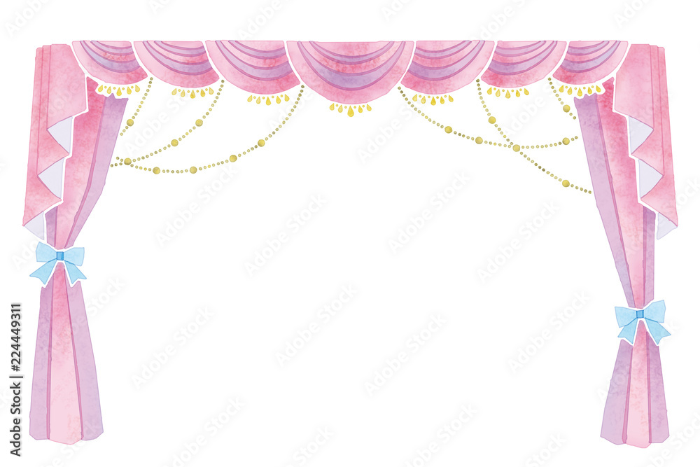 幕 カーテンのイラスト Stock Illustration Adobe Stock