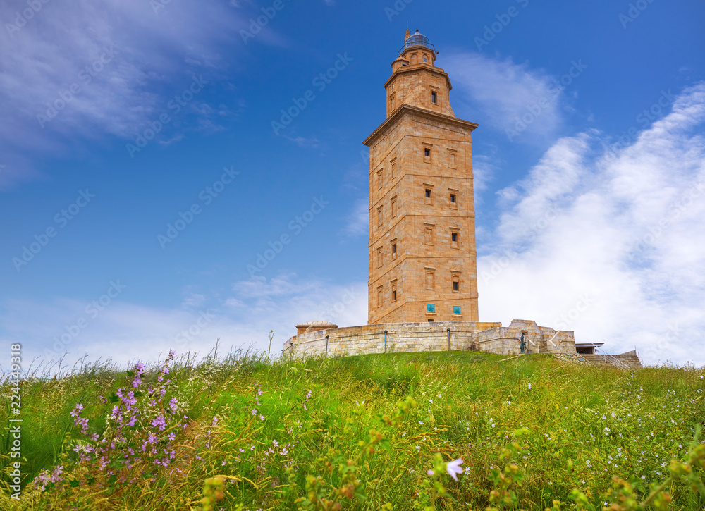 La Coruna Hercules tower Galicia Spain