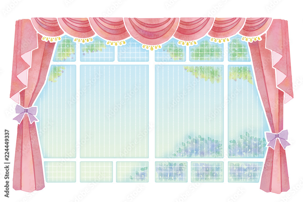 幕 カーテンのイラスト Stock Illustration Adobe Stock