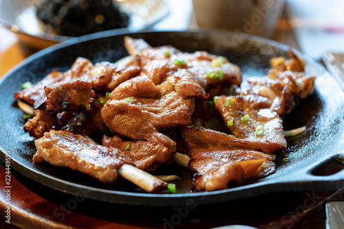 Marinated Grilled Spareribs is cooking on the grill until tender or brush both sides of pork with sauce and bake 10 to 20 minutes more until tender.