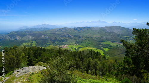 Fototapeta Naklejka Na Ścianę i Meble -  Mirador del Fitu viewpoint Fito in Asturias Spain