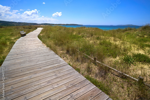 Montalvo beach in Pontevedra of Galicia Sanxenxo photo