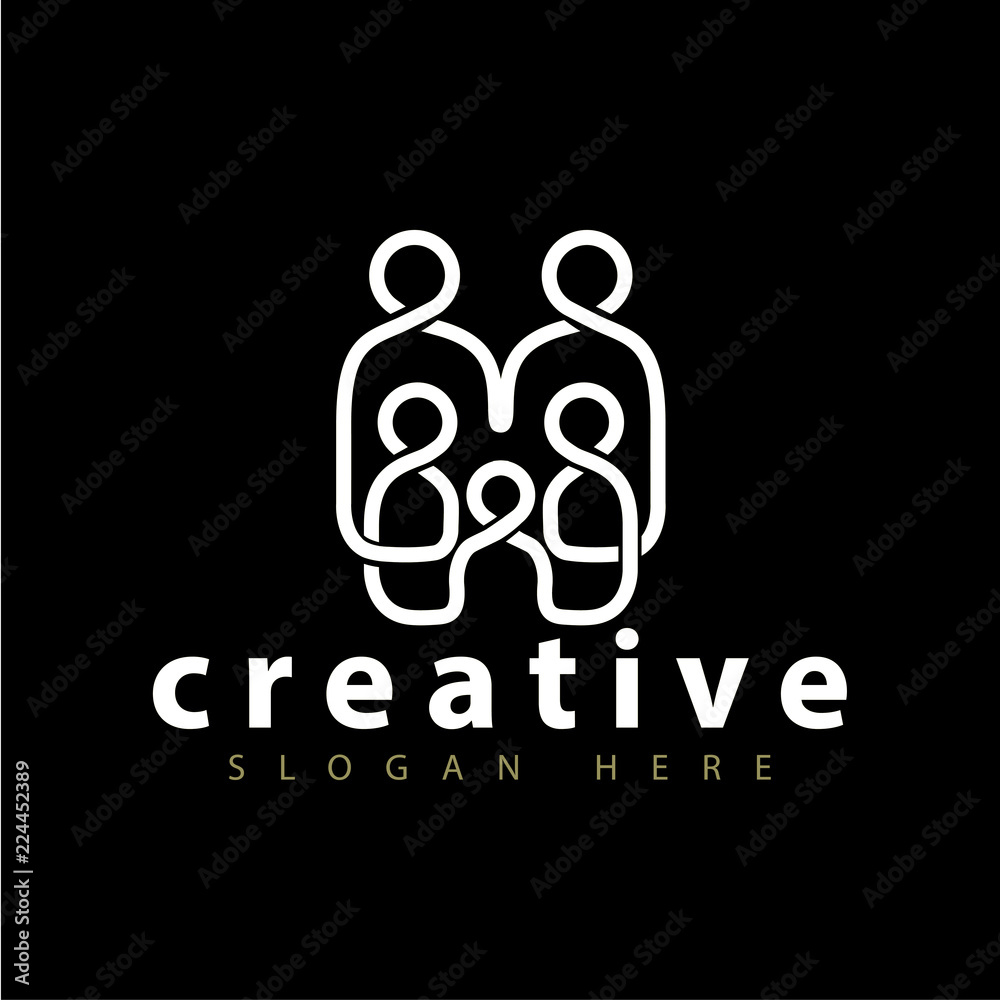 Family People Logo Vector Line Family People Logo Vector Line