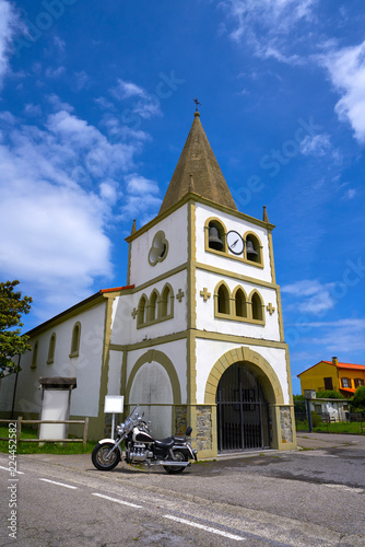 Ovinana church in Cudillero of Asturias Spain photo