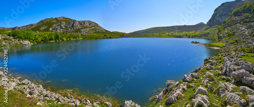 Picos de Europa Enol lake in Asturias Spain © lunamarina