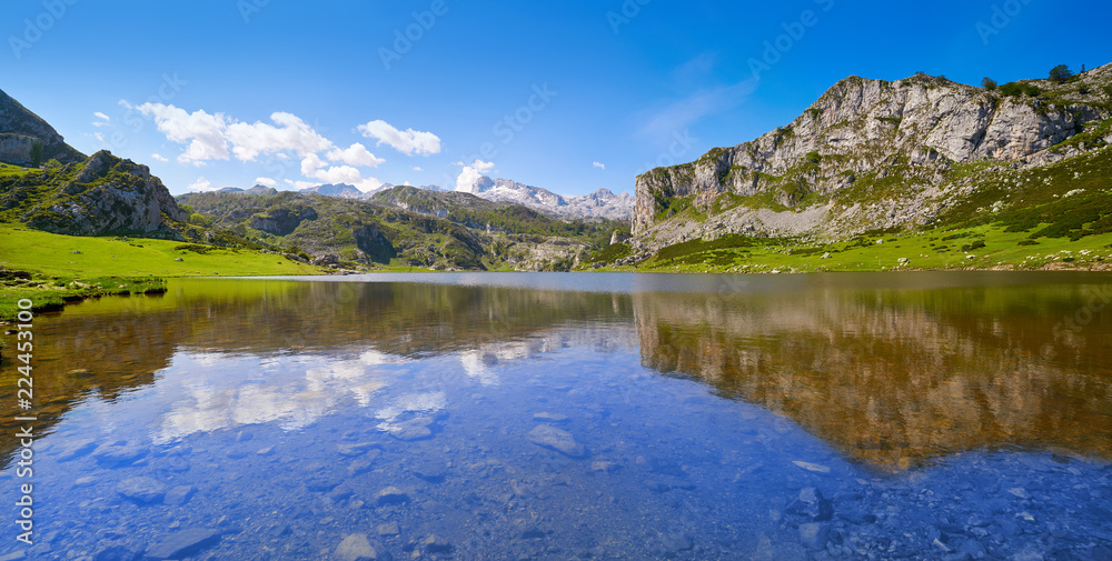 Ercina lake at Picos de Europa in Asturias Spain