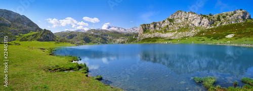 Ercina lake at Picos de Europa in Asturias Spain © lunamarina