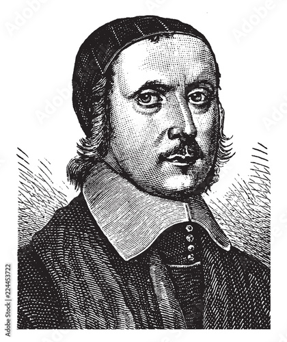 Bishop Jeremy Taylor, vintage illustration