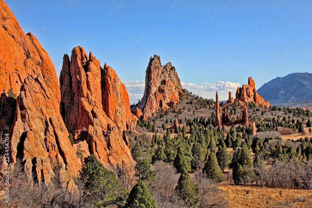 Red Rock Formations In Garden Of The Gods Park Colorado Springs Colorado Stock Photo Adobe Stock