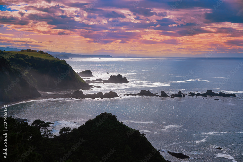 Playa del Silencio in Cudillero Asturias Spain Playa del Silencio in Cudillero Asturias Spain