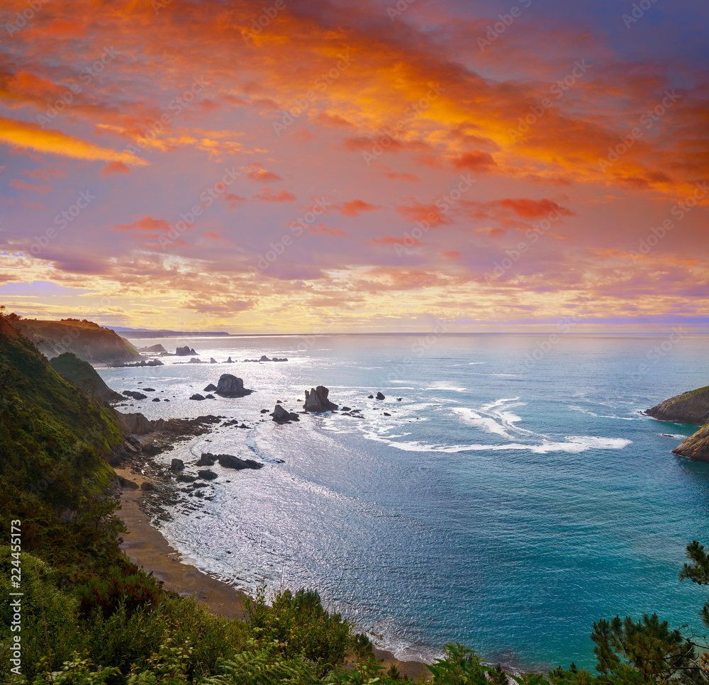 Obraz premium Playa del Silencio in Cudillero Asturias Spain