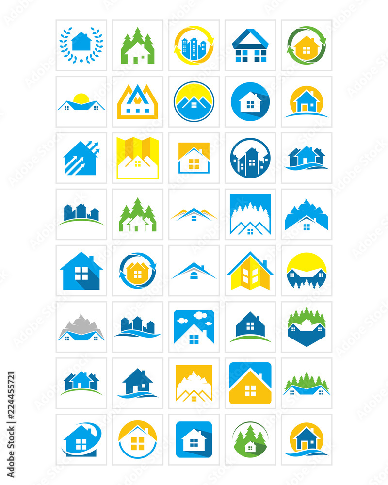 house home icon image vector icon logo symbol set house home icon image vector icon logo symbol set