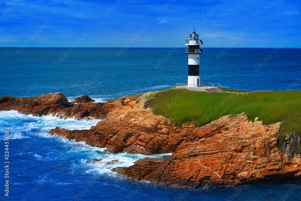 Ribadeo illa Pancha Lighthouse island Galicia Spain