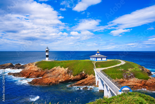 Ribadeo illa Pancha Lighthouse island Galicia Spain photo