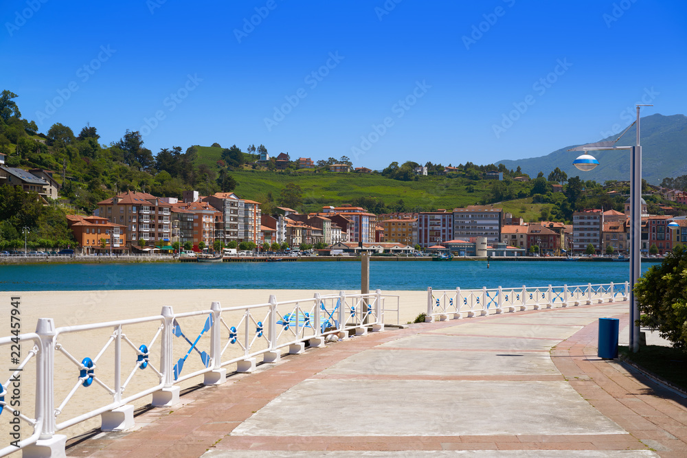 Fototapeta premium Ribadesella Santa Marina beach in Asturias of Spain