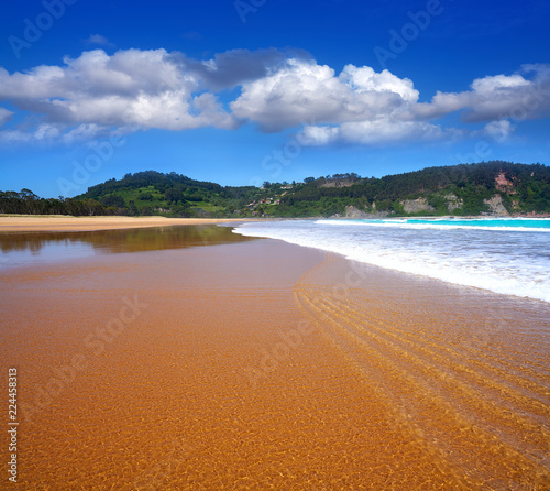 Rodiles Beach in Asturias of spain photo