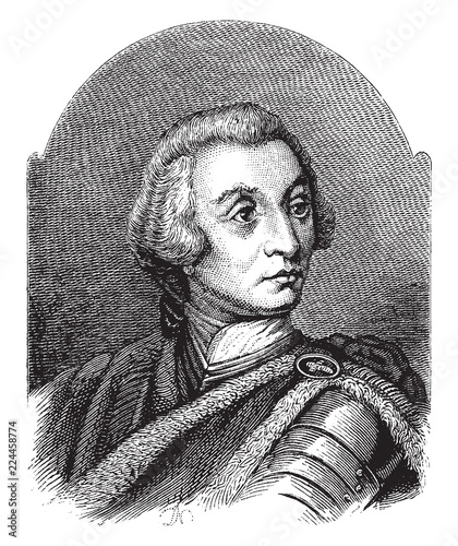 General James Oglethorpe, vintage illustration