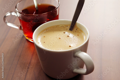 Hot coffee and tea