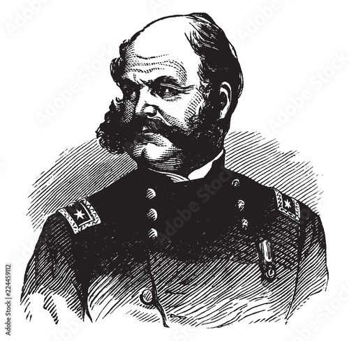 Ambrose Everett Burnside, vintage illustration