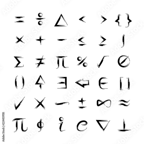 hand drawn math symbol
