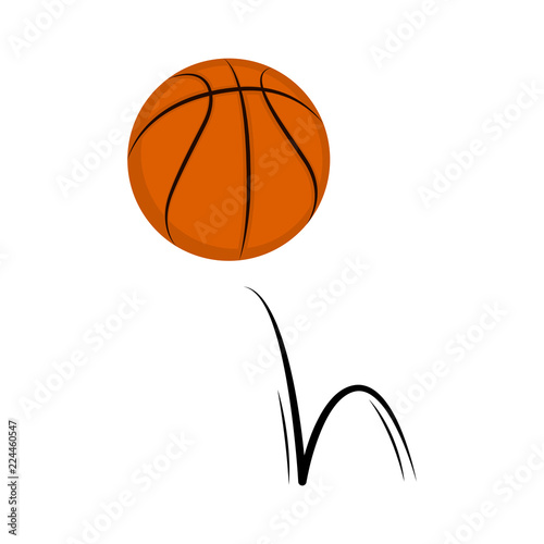 Fotografia Isolated basketball ball with a bounce effect