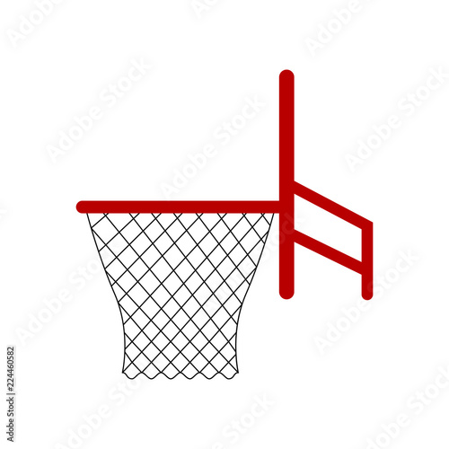 Isolated basketball net icon