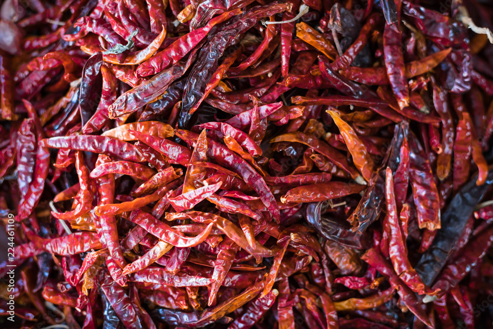 Red Chilli Pepper Division in the basket. Red Chilli Pepper Division in the basket.