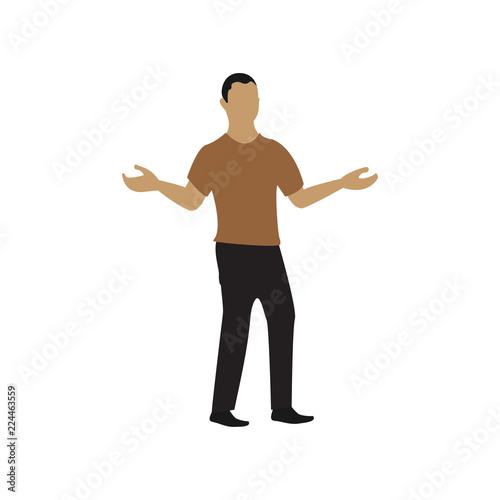 people standing flat style vector graphic design illustration