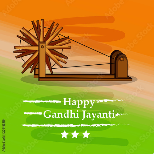 illustration of elements of Gandhi Jayanti background. Gandhi Jayanti is a national festival celebrated in India to mark the occasion of the birthday of Mohandas Karamchand Gandhi
