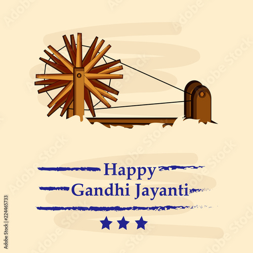 illustration of elements of Gandhi Jayanti background. Gandhi Jayanti is a national festival celebrated in India to mark the occasion of the birthday of Mohandas Karamchand Gandhi
