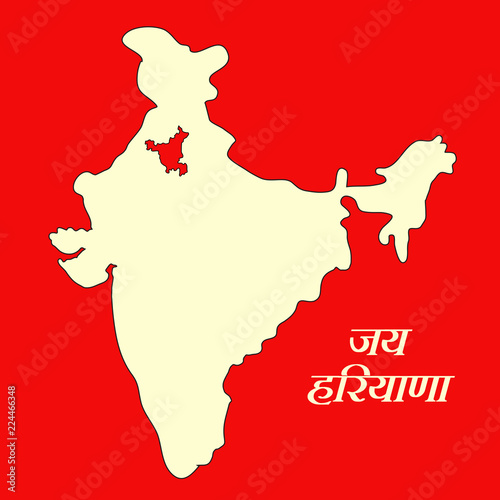 illustration of elements of Indian state Haryana Divas background