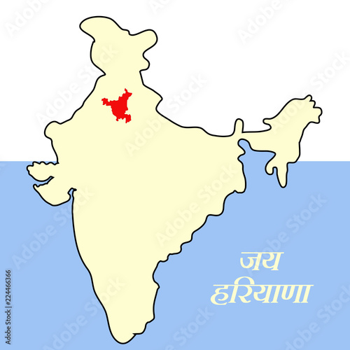 illustration of elements of Indian state Haryana Divas background