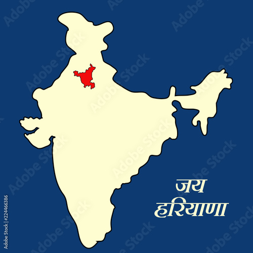 illustration of elements of Indian state Haryana Divas background