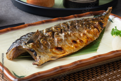 Photography Saba fish grilled japanese food