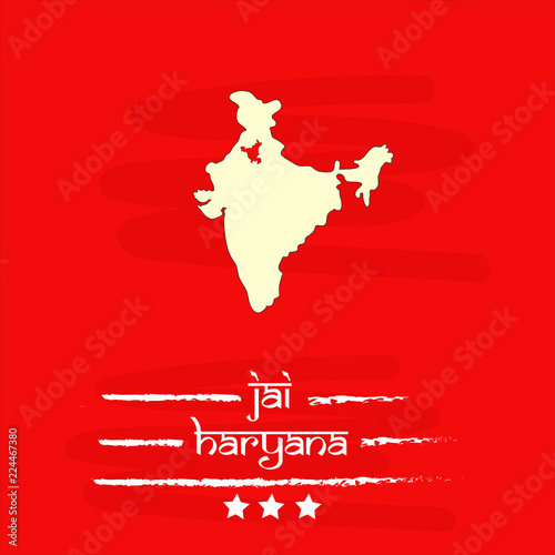 illustration of elements of Indian state Haryana Divas background