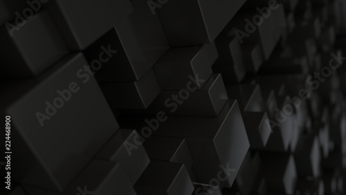 Pattern from black cubes of different sizes