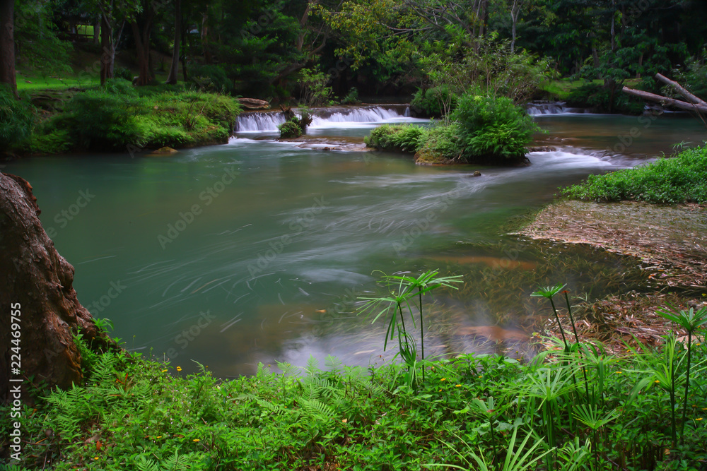 Waterfalls in the lush and beautiful forests of Thailand. Waterfalls in the lush and beautiful forests of Thailand.