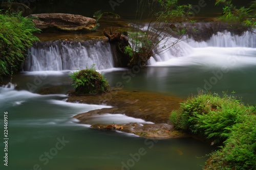 Waterfalls in the lush and beautiful forests of Thailand.